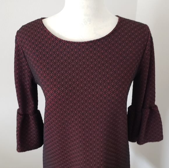 💐 cute french dress black/burgundy size small 💐 - Picture 4 of 8